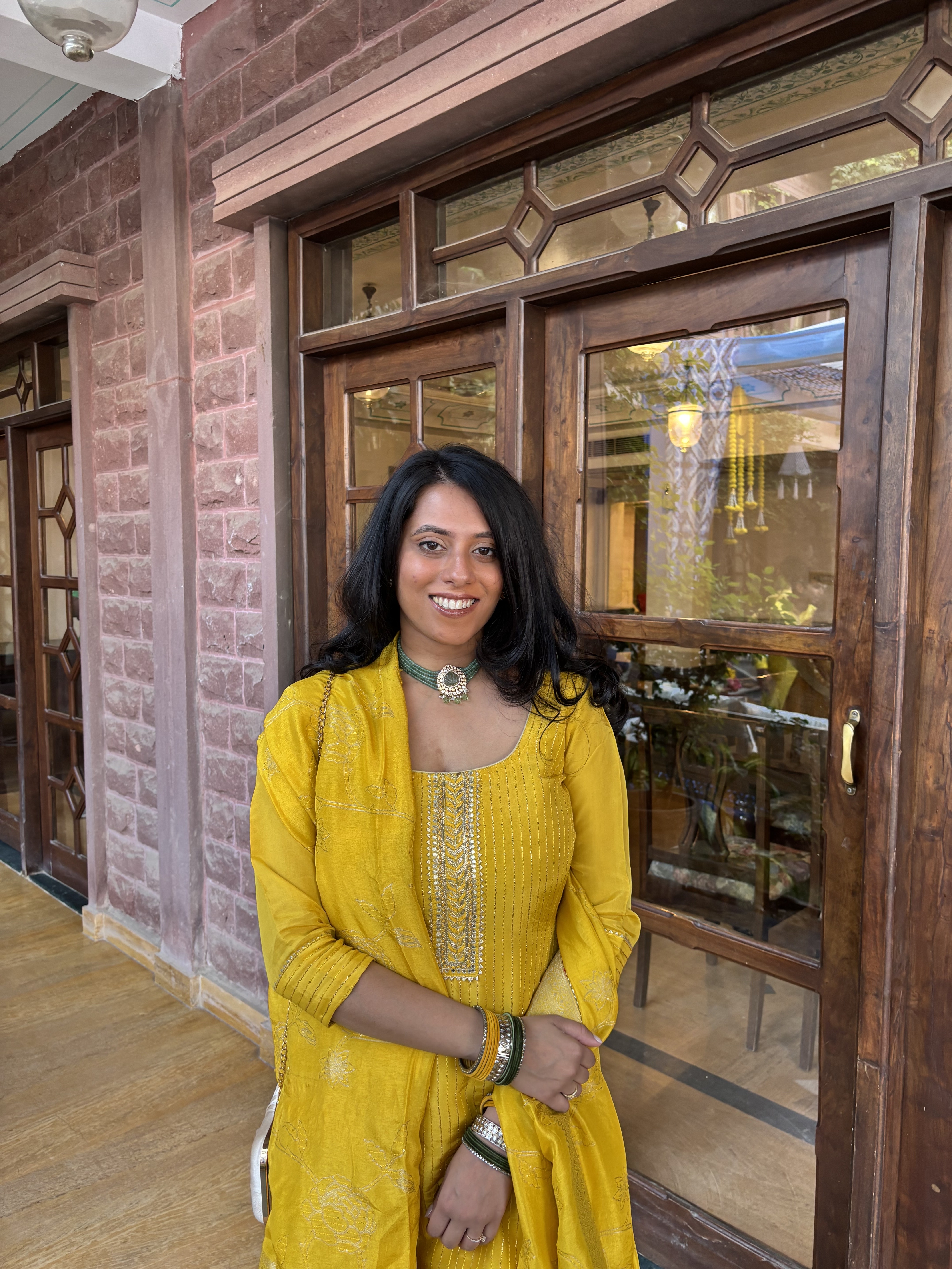 Aashima in yellow outfit